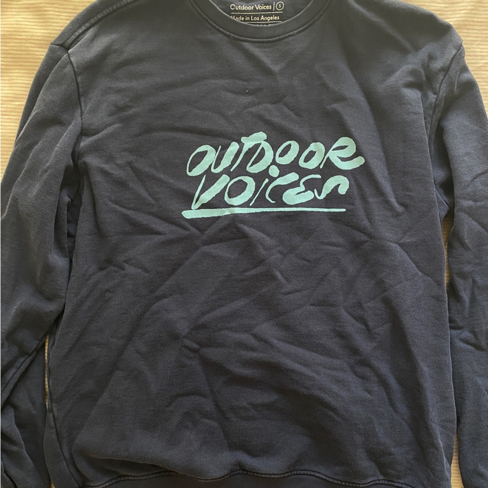 Outdoor voice logo crewneck